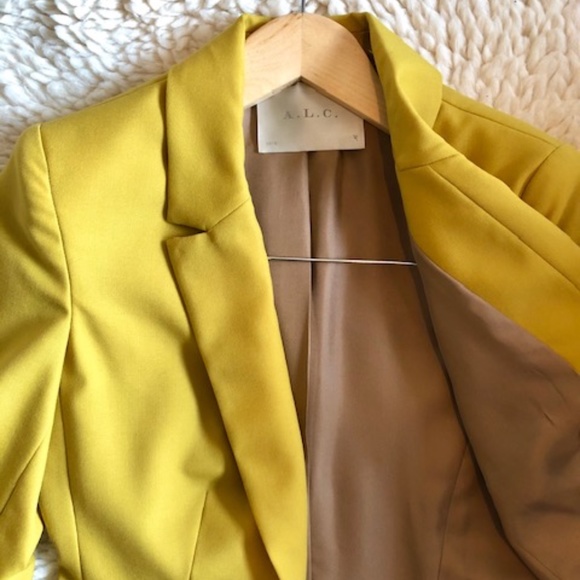 A.L.C. Women's Yellow Blazer | Size 4 - Picture 4 of 6